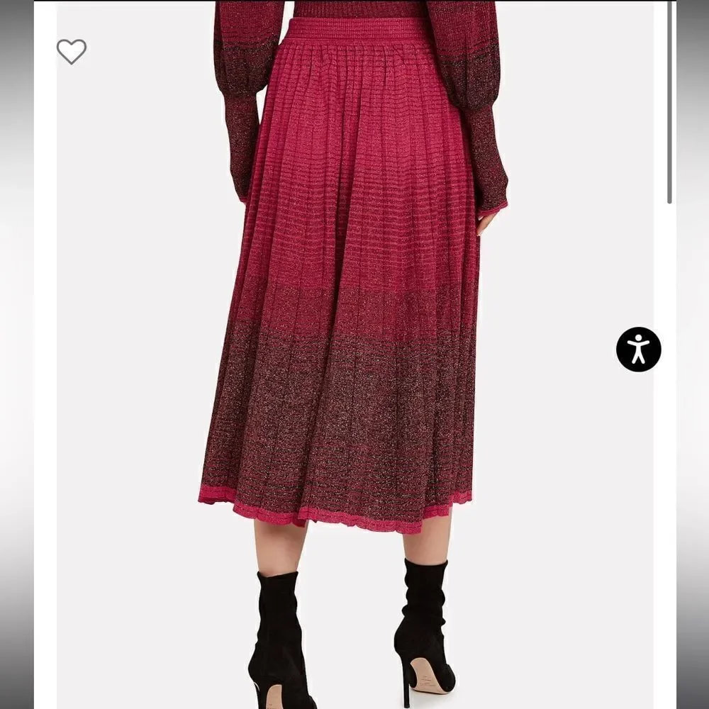 New ULLA JOHNSON Billie Gradient Pleated Skirt XS